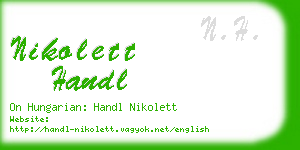 nikolett handl business card